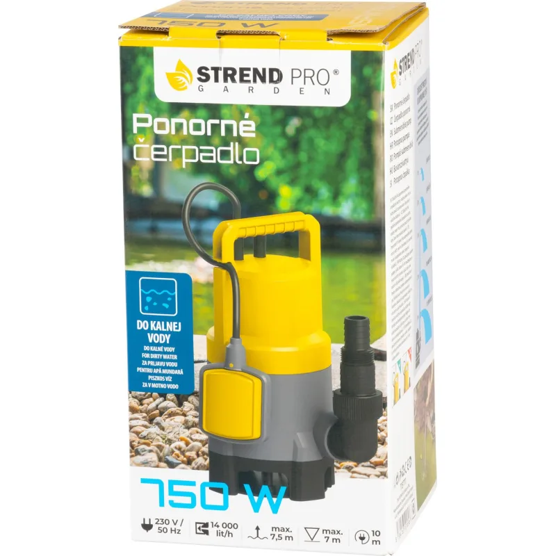 Čerpadlo Strend Pro Garden NSPW750-B, kalové, 750W, 14000 l/h, 10 m kábel
