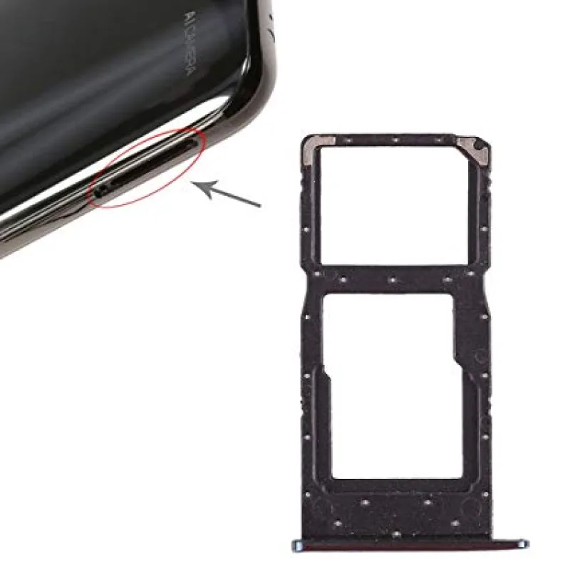 Držiak SIM karty a SD karty Huawei Honor 10 Lite, Honor 20 Lite Farba: Čierna