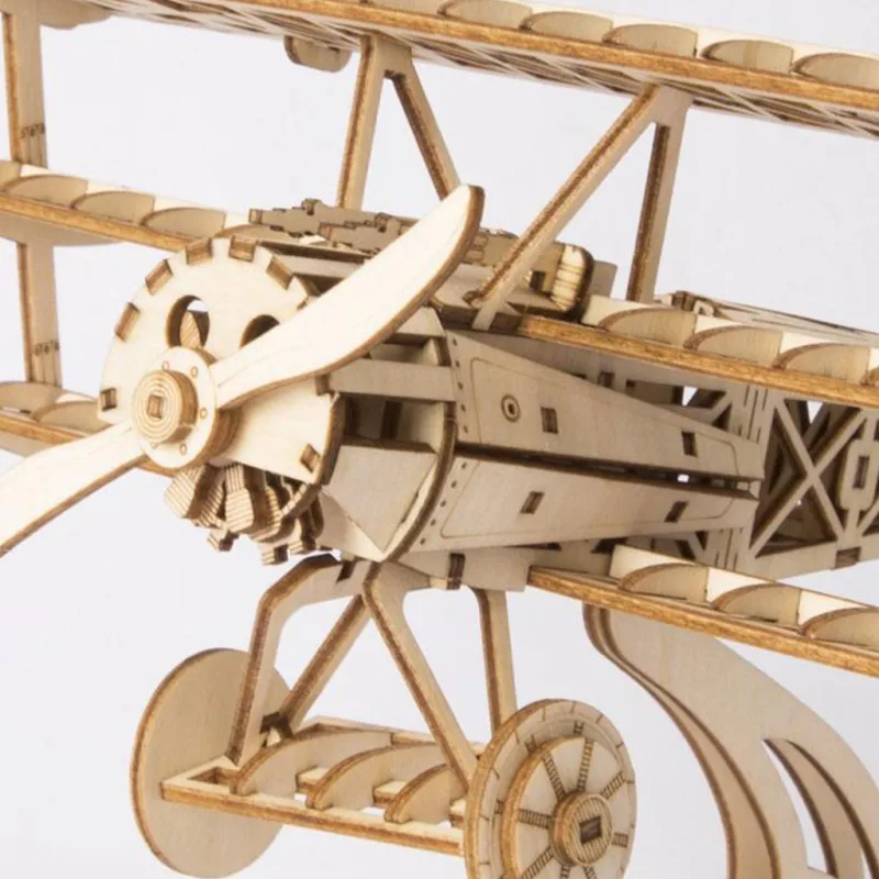 RoboTime Drevené 3D puzzle Historické lietadlo 145 ks