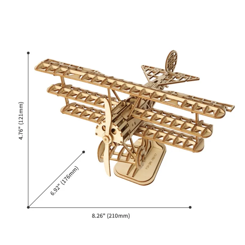 RoboTime Drevené 3D puzzle Historické lietadlo 145 ks