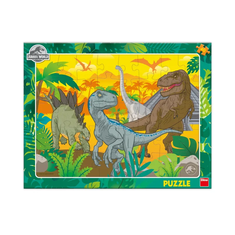 Dino Puzzle doskové Jurský Svet 40 dielikov