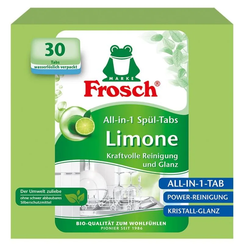 Tablety Frosch EKO Všetko v 1, citrón, 30 ks, do umývačky