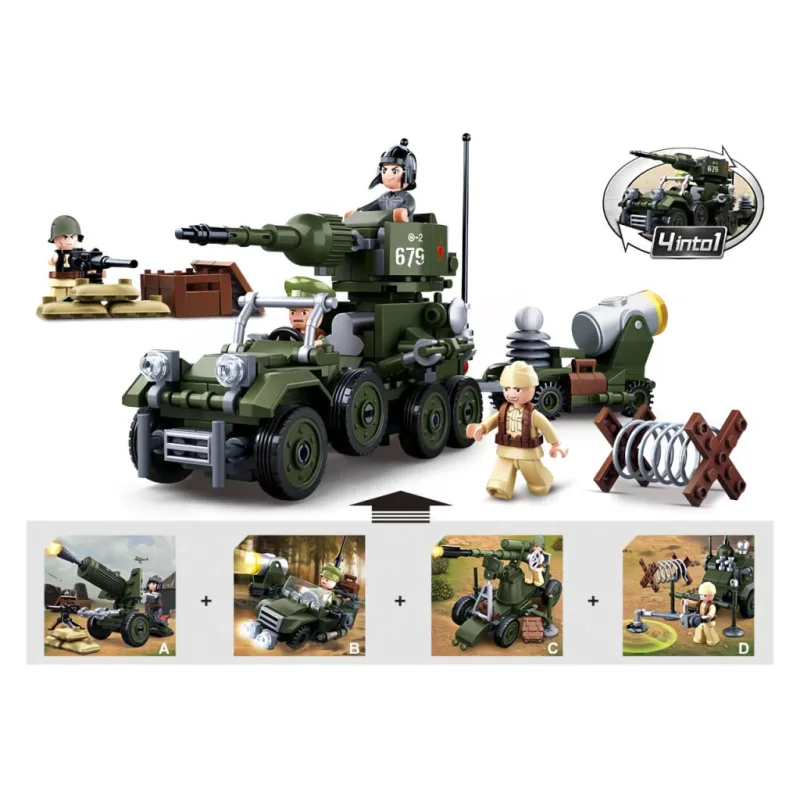 Sluban WWII M38-B0678C 4into1 Protilietadlové delo