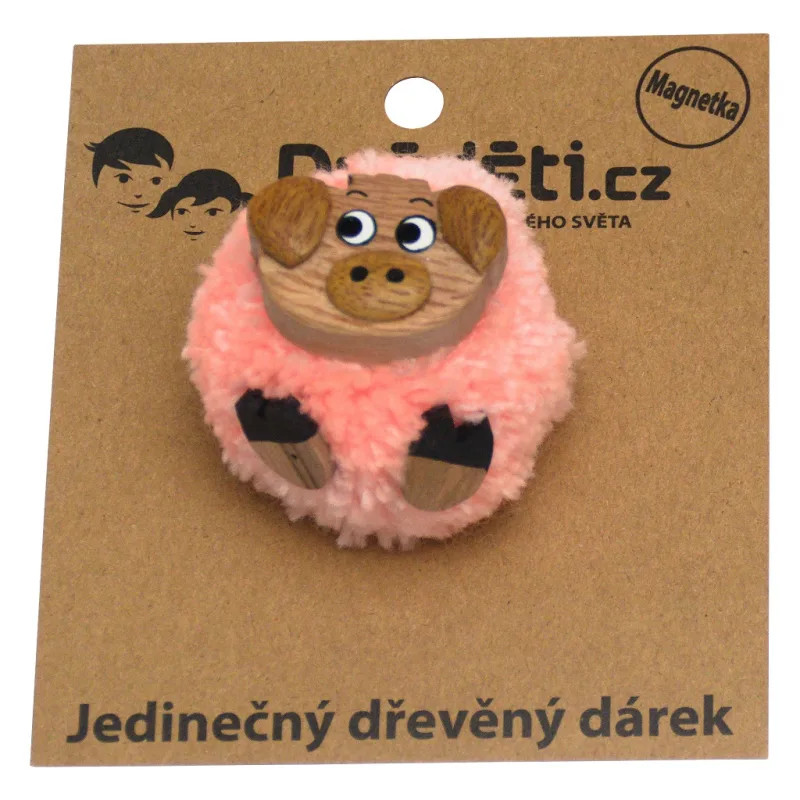 2Kids Toys Drevená magnetka veľká brmbolec Prasa