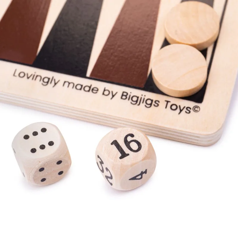 Drevený backgammon