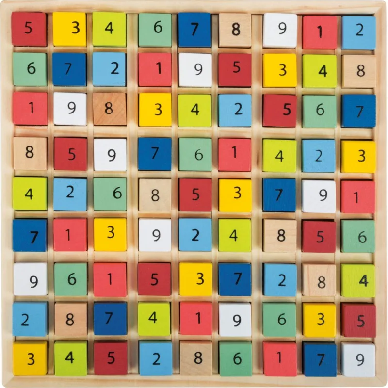 Drevené sudoku pre deti farebné