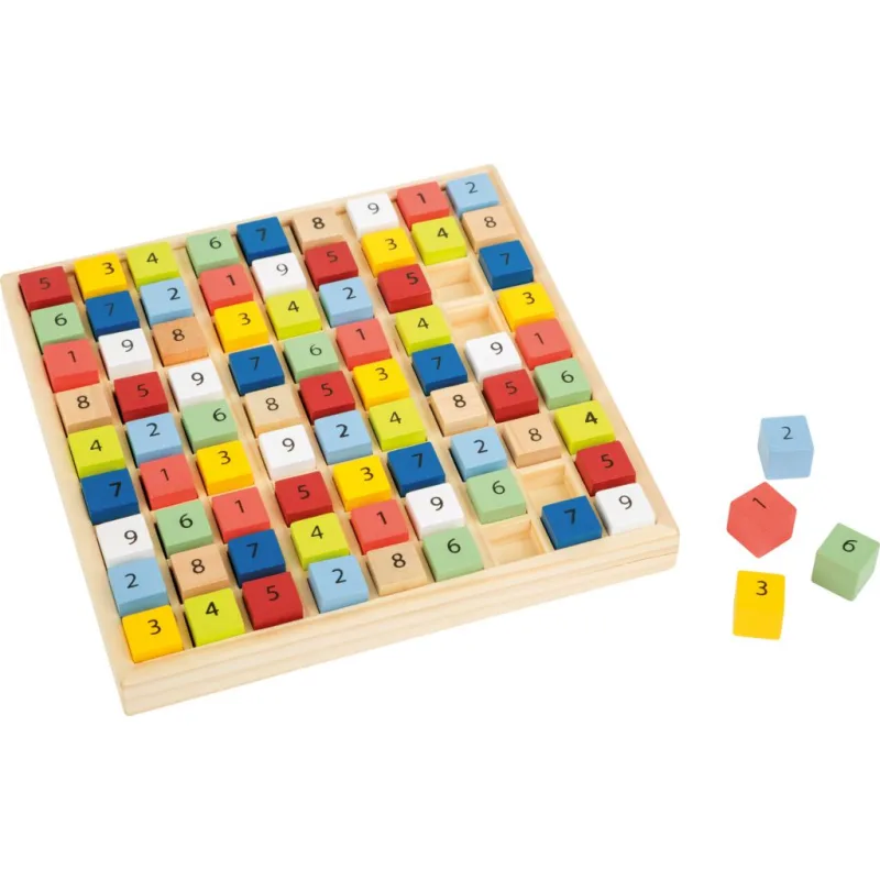 Drevené sudoku pre deti farebné