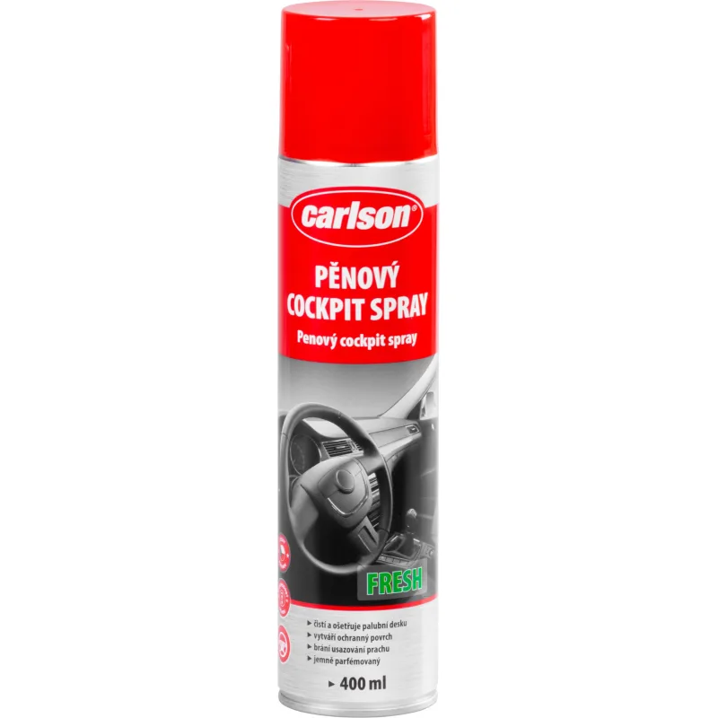 Čistič palubnej dosky Carlson, aerosól, penový, fresh, 400 ml