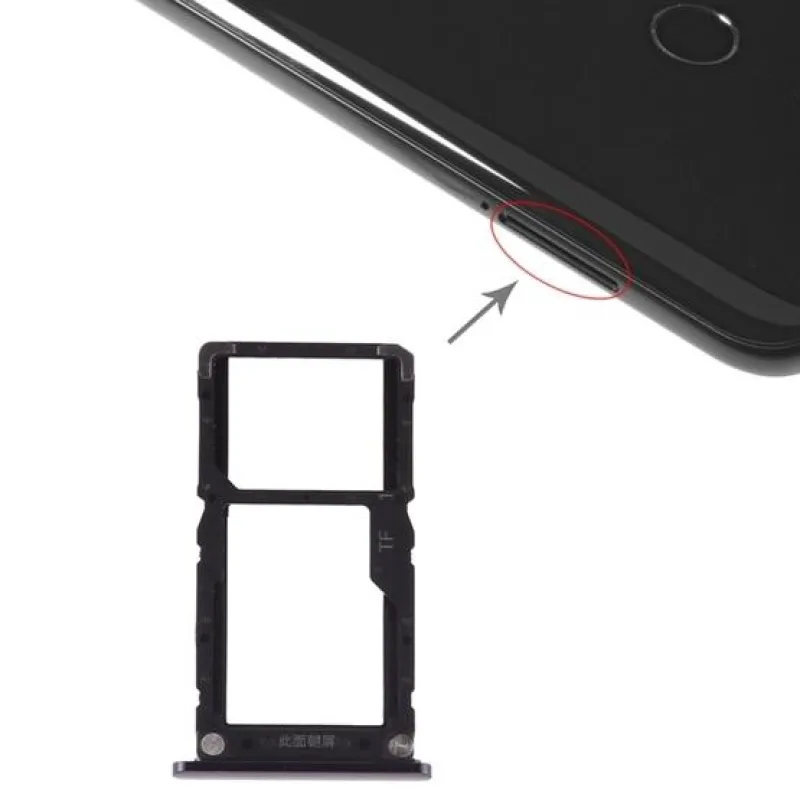 Držiak SIM karty a SD karty Xiaomi Mi8 Lite Farba: Čierna