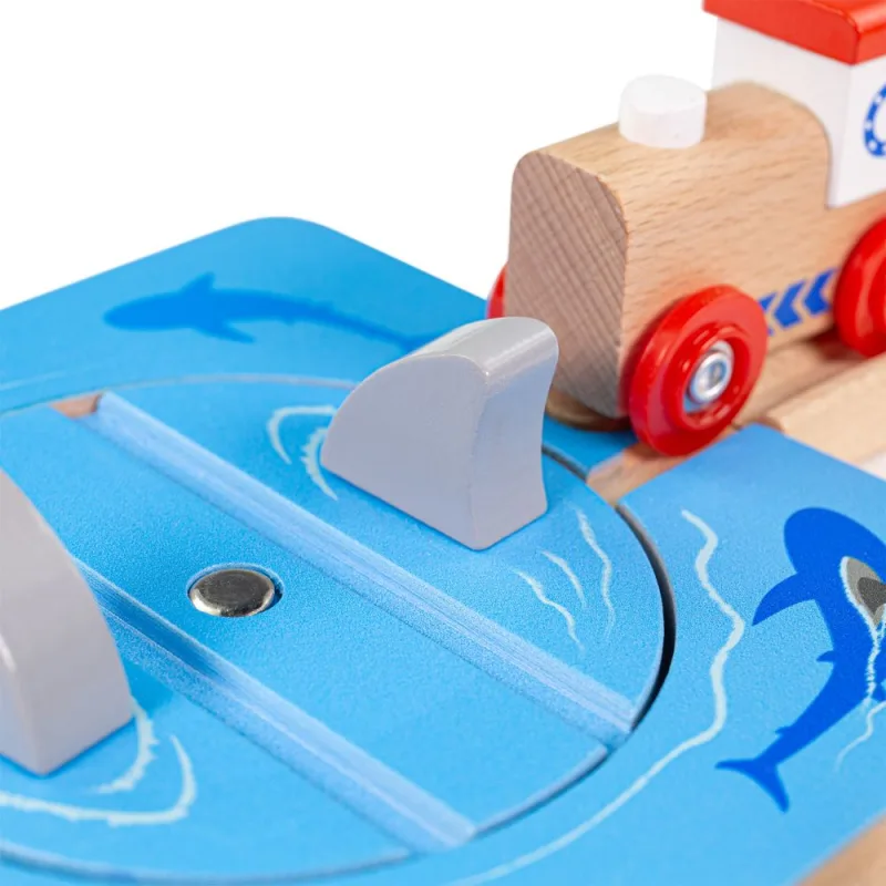 Bigjigs Rail Drevené koľaje Vír so žralokmi