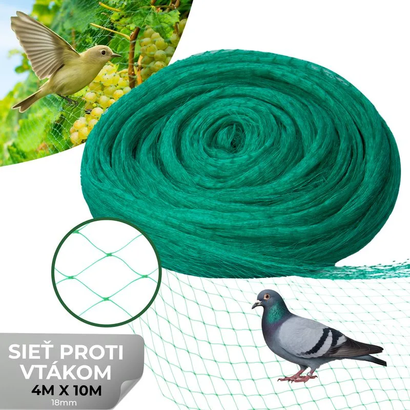 Sieť proti vtákom Strend Pro 4×10 m, oko 18 mm, PE