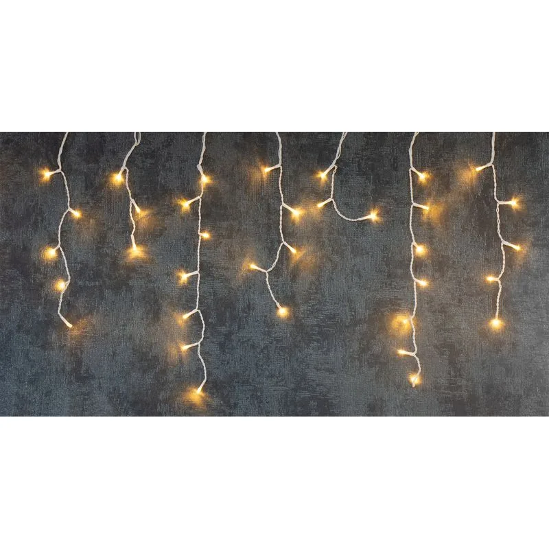 Vianočné osvetlenie reťaz Icicle, 360 LED, teplá biela, 10 m, časovač