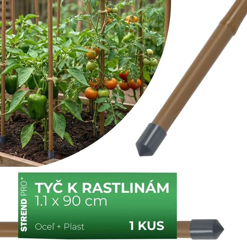 Tyč oporná k rastlinám a paradajkám Garden TY 11/900 mm