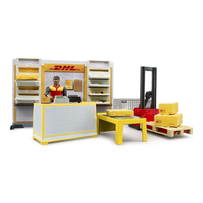 Bruder 62251 BWORLD Zásielkovňa DHL s príslušenstvom