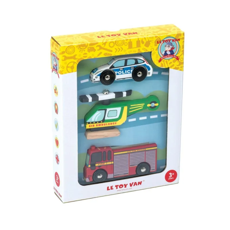 Le Toy Van set autíčok Záchranári