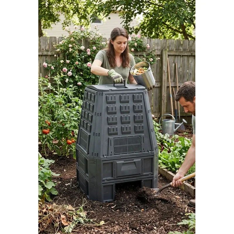 Kompostér EVOBLACK, 850 l, čierny