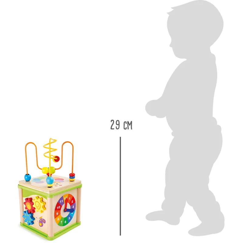 Drevená motorická kocka Na lúke