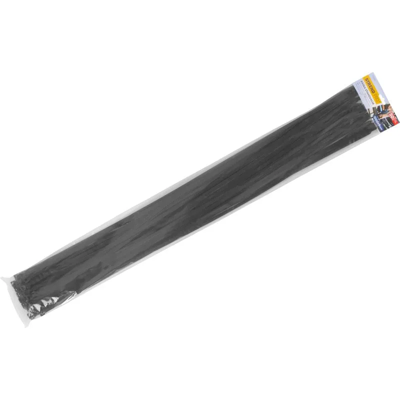 Sťahovacia páska 1000x9 mm, 50 ks, čierna, nylon