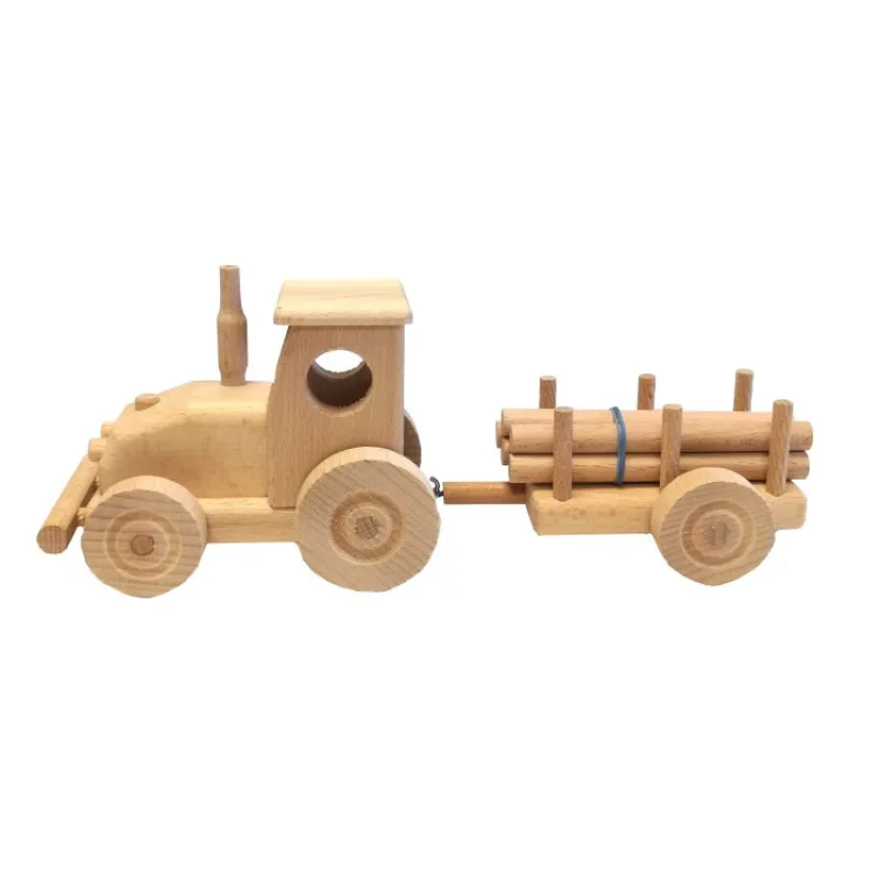 Ceeda Cavity Drevený Traktor s vlečkou