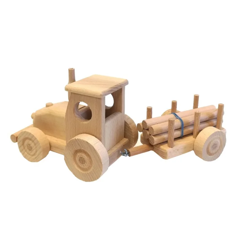 Ceeda Cavity Drevený Traktor s vlečkou