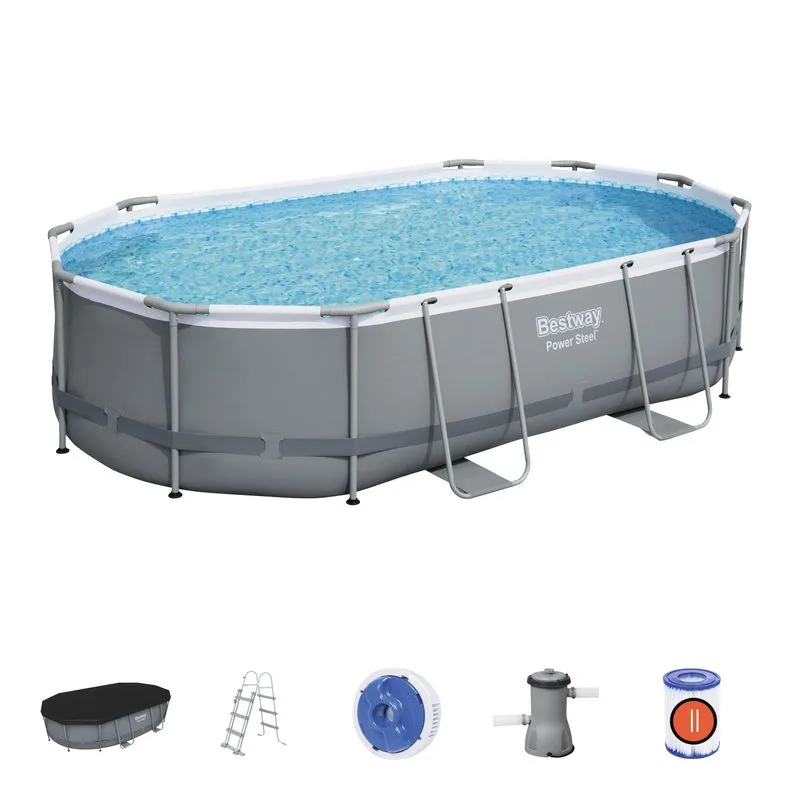Bestway 56448 Power Steel 488x305x107 cm, bazén s filtráciou