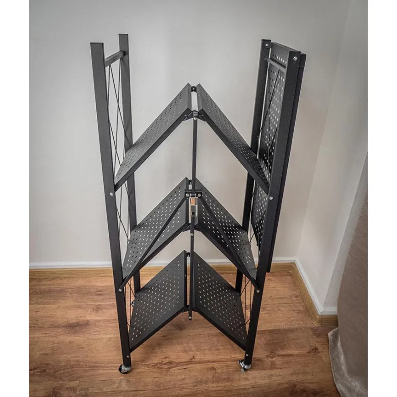 Regál Racks RAW4T – kovový, 4 police, 127x72x34 cm, 50 kg/polica, na kolieskach