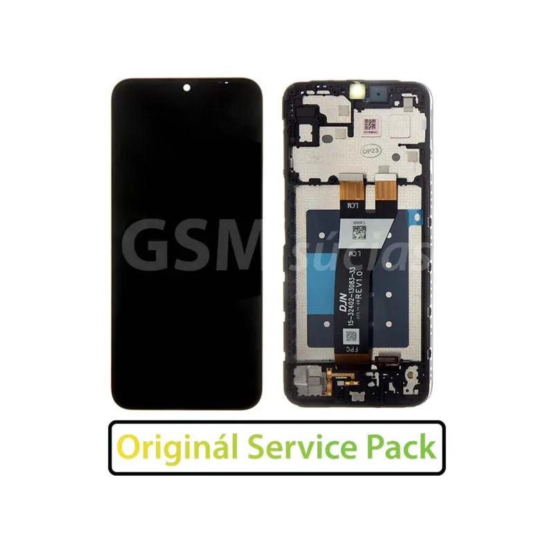 LCD Displej + Dotykové sklo Samsung Galaxy A14 Originál Service Pack Variant:: Čierna - bez rámiku