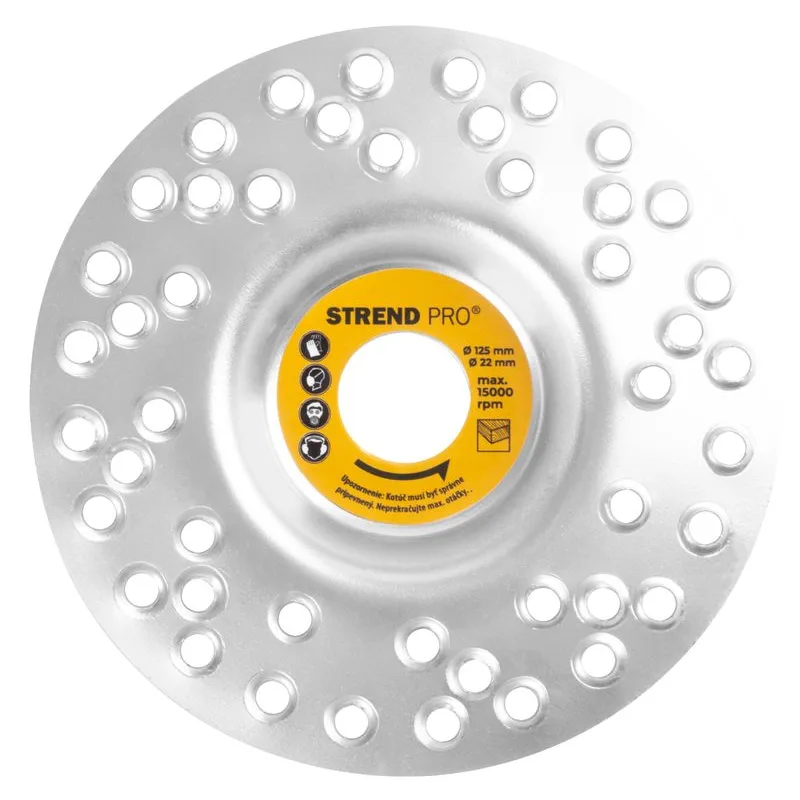 Brúsny kotúč na drevo Strend Pro 125 mm, s otvormi