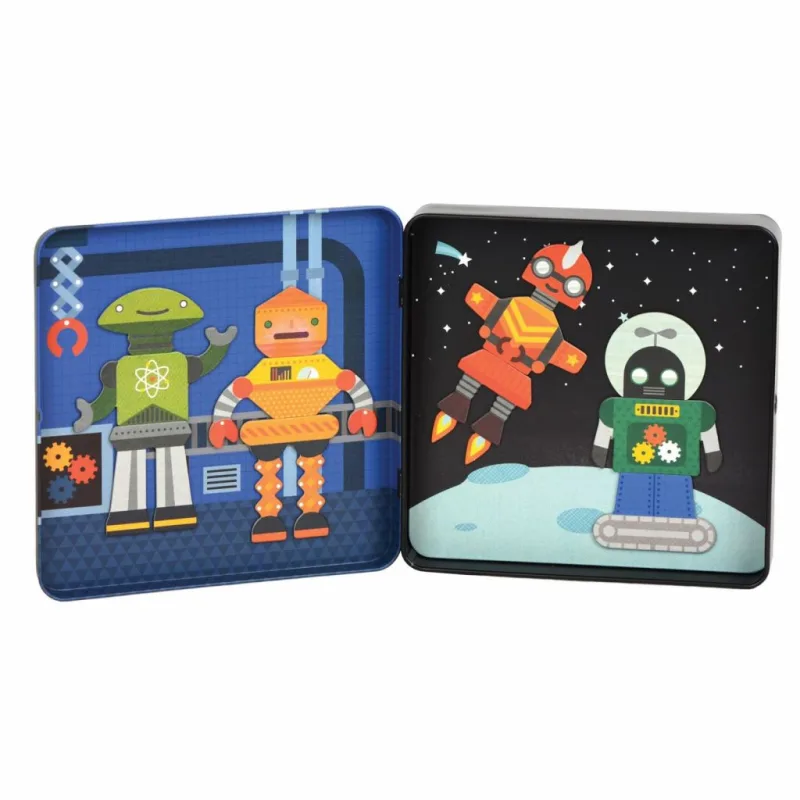 Petitcollage Magnetická knižka Roboti
