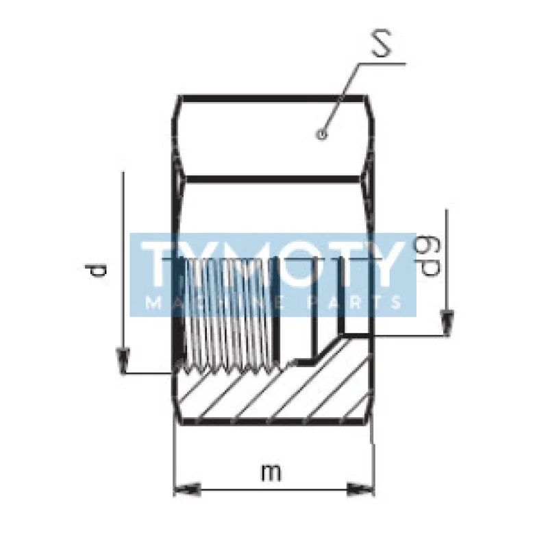 Matica prevlečná M2 8L M14x1,5