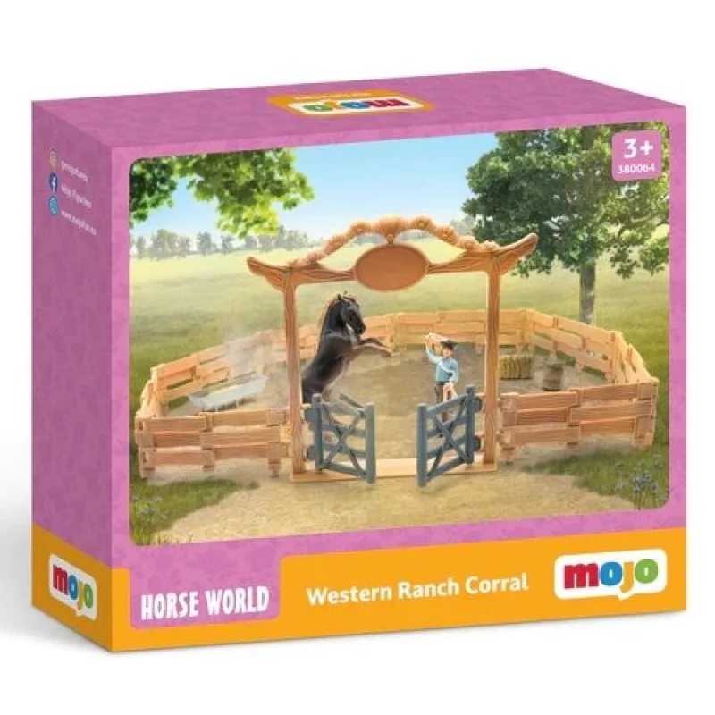 Mojo Westernový ranč Corral s koňom a kovbojom