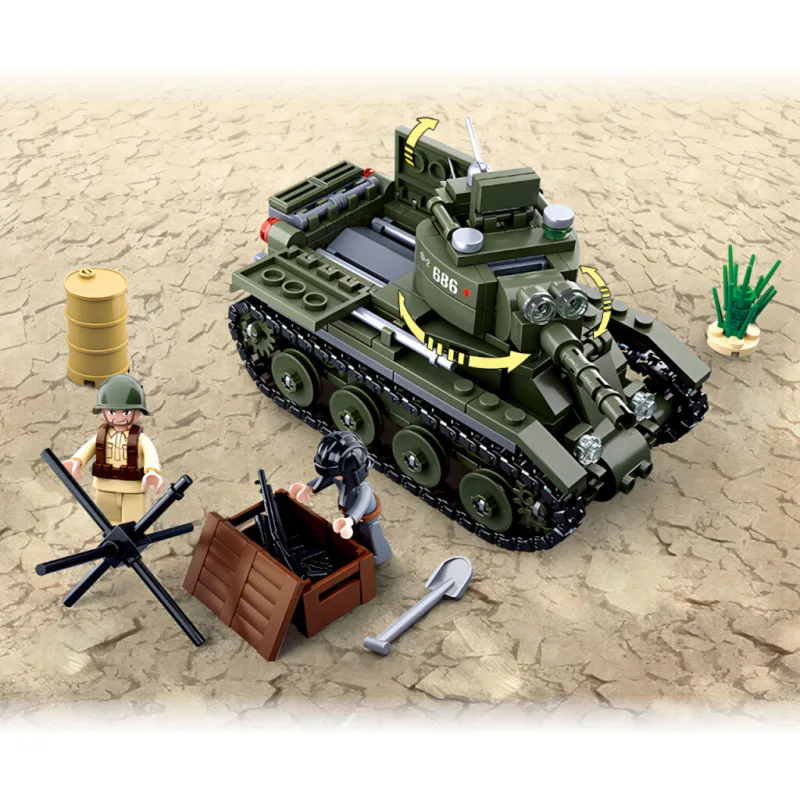 Sluban WWII M38-B0686 Sovietsky tank BT7