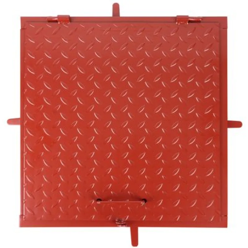 Poklop na žumpu MC50, 500x500 mm, kanálový, bordový