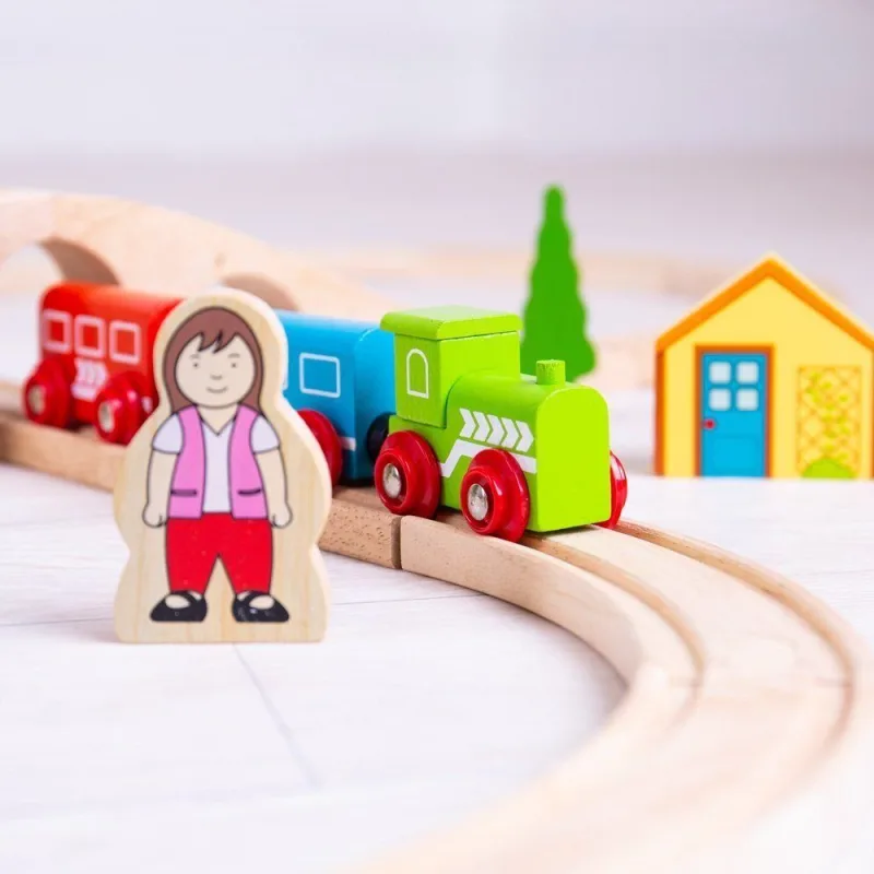 Bigjigs Rail Drevená vláčikodráha Osmička 40 ks
