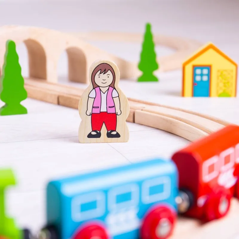 Bigjigs Rail Drevená vláčikodráha Osmička 40 ks