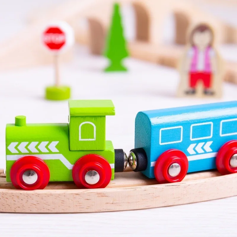 Bigjigs Rail Drevená vláčikodráha Osmička 40 ks