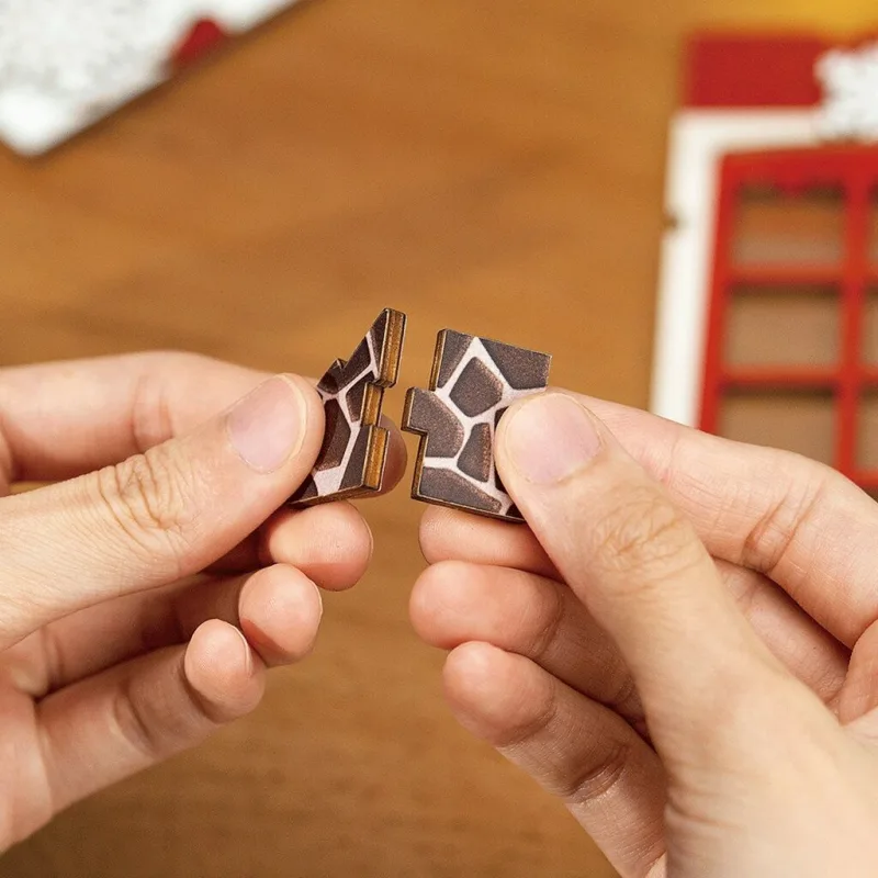 RoboTime 3D puzzle Zarážka na knihy Vianočný interiér