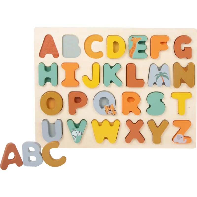 Vkladacie puzzle Safari abeceda