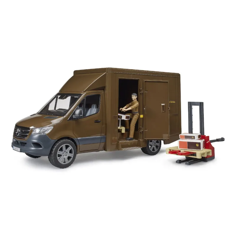 Bruder 2678 Dodávka UPS MB Sprinter s figúrkou a príslušenstvom