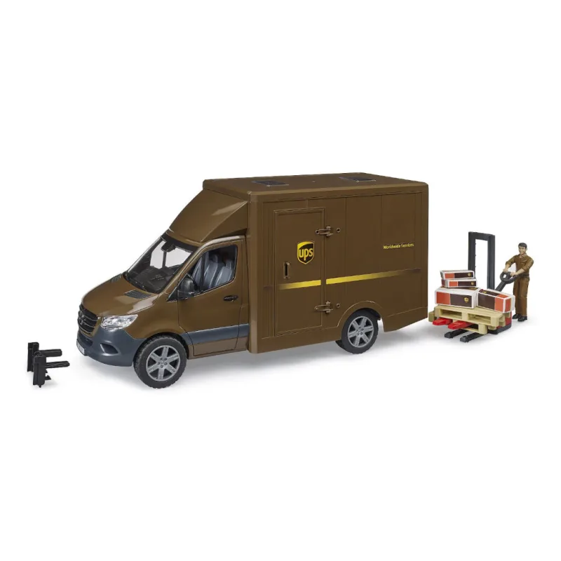 Bruder 2678 Dodávka UPS MB Sprinter s figúrkou a príslušenstvom