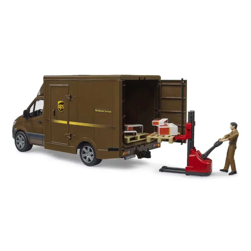 Bruder 2678 Dodávka UPS MB Sprinter s figúrkou a príslušenstvom