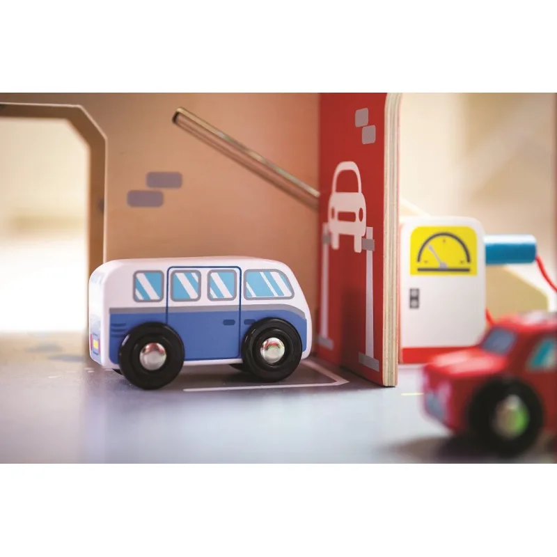 Bigjigs Toys Garáž s parkoviskom