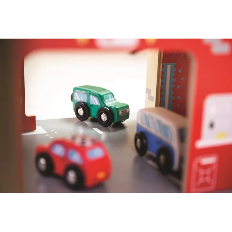 Bigjigs Toys Garáž s parkoviskom