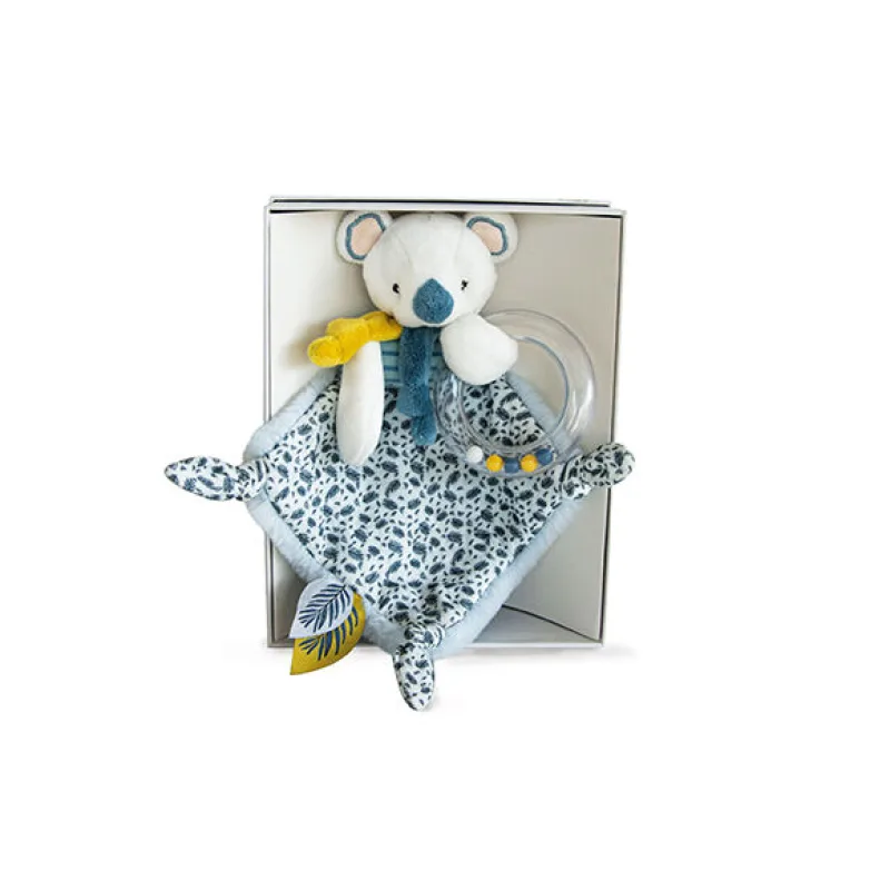 Doudou Darčeková sada - Koala Yoca s hrkálkou 22 cm