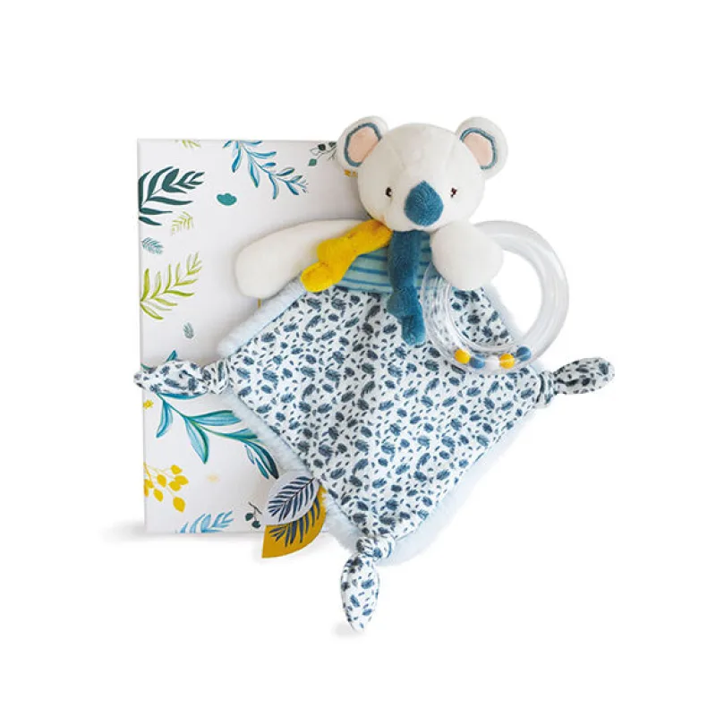 Doudou Darčeková sada - Koala Yoca s hrkálkou 22 cm
