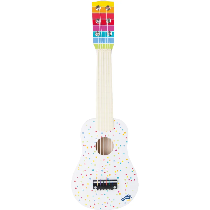 Drevená gitara s bodkami