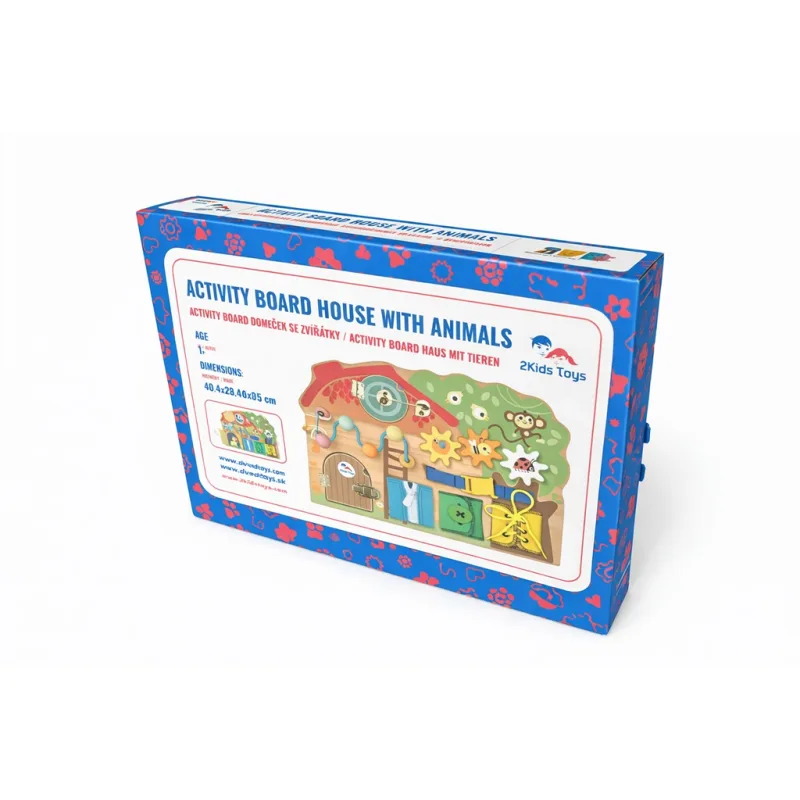 2Kids Toys Activity board Domček so zvieratkami
