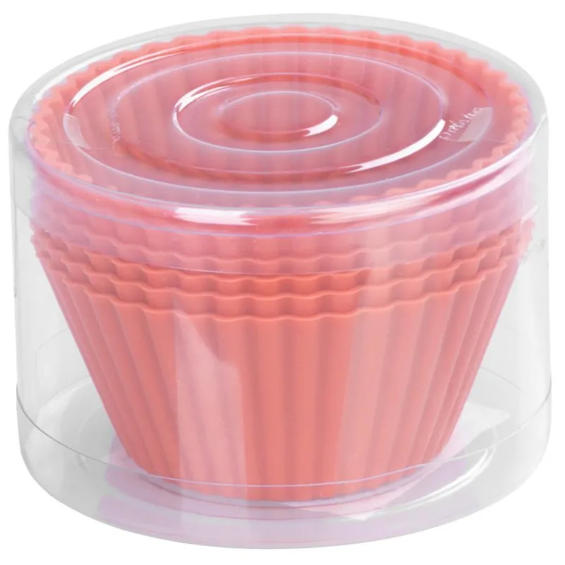 Silikónové formy na cupcake MagicHome – červené, set 6 ks