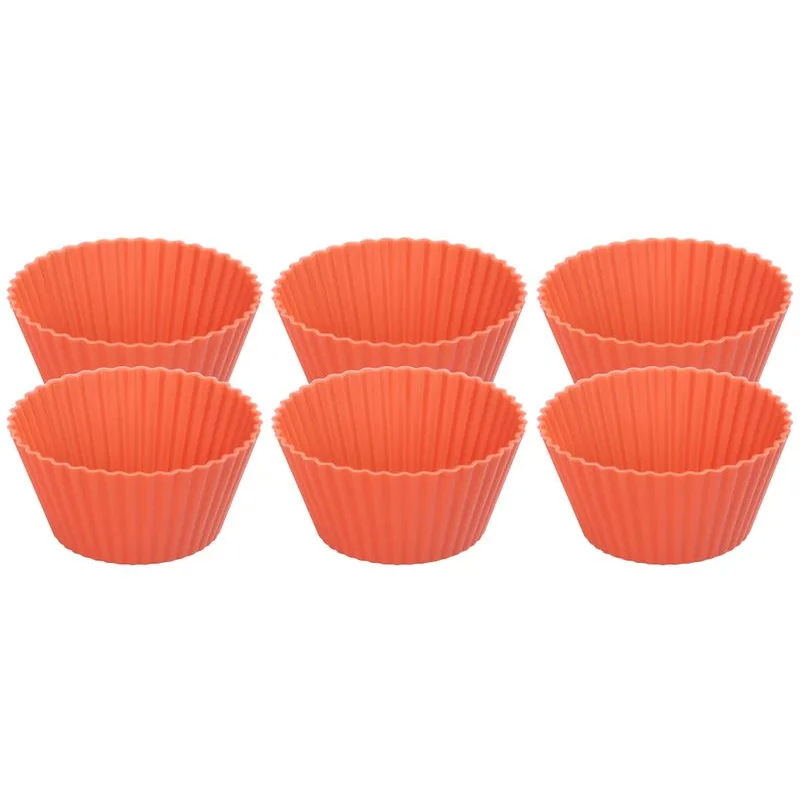 Silikónové formy na cupcake MagicHome – červené, set 6 ks