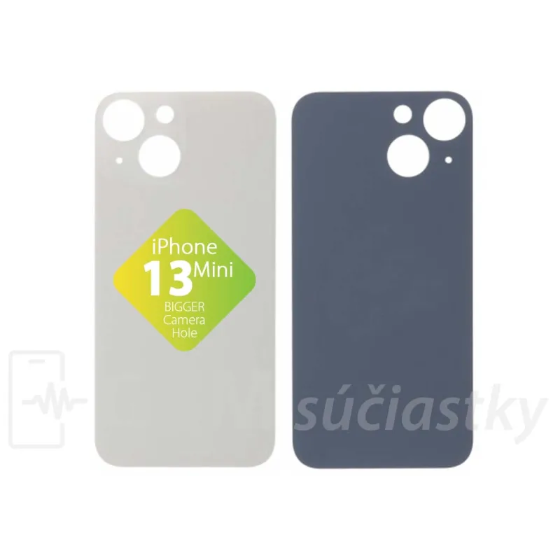 iPhone 13 Mini - Zadné sklo housingu Starlight